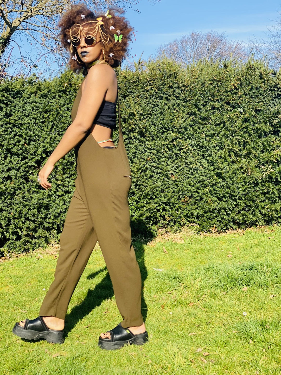 Khaki Sideshow Jumpsuit - One Wear Freedom 