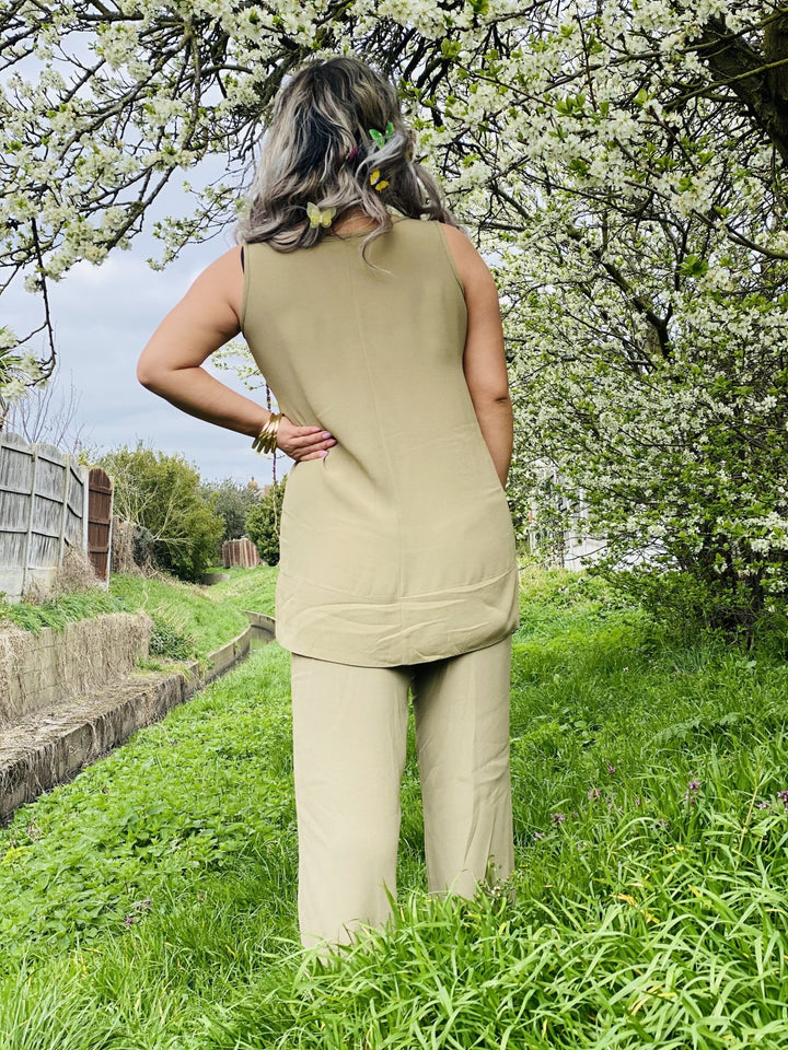 Laid-Back Caramel Tunic + Trouser Co-ord - One Wear Freedom 