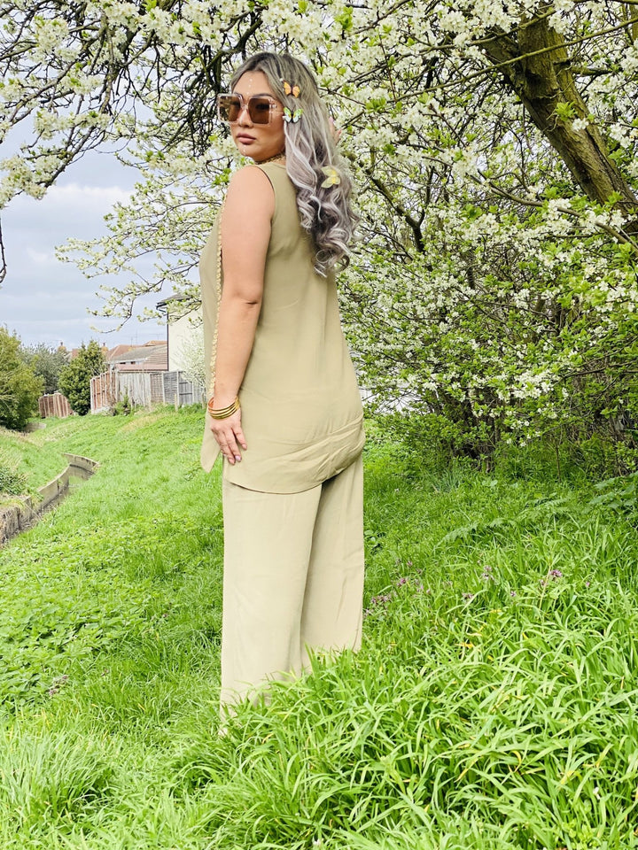 Laid-Back Caramel Tunic + Trouser Co-ord - One Wear Freedom 
