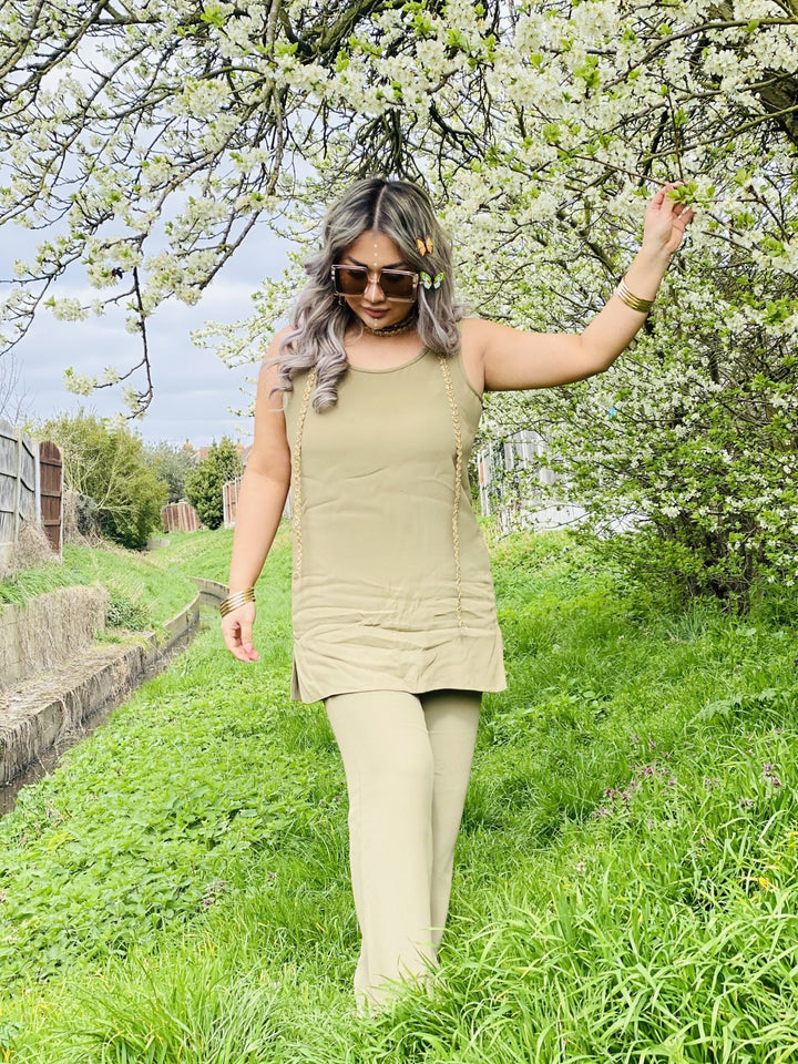 Laid-Back Caramel Tunic + Trouser Co-ord - One Wear Freedom 