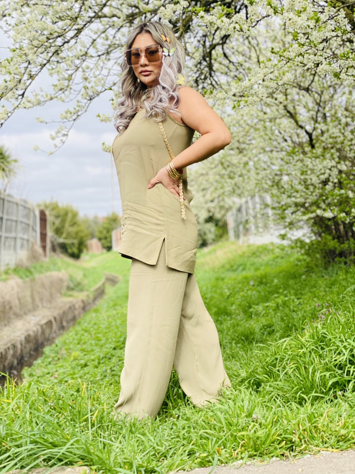 Laid-Back Caramel Tunic + Trouser Co-ord - One Wear Freedom 
