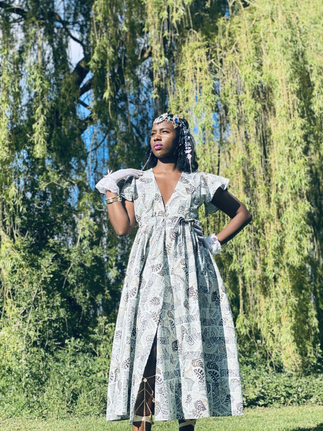 Leafhearted Masi Wrap Dress - One Wear Freedom 