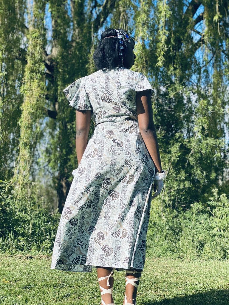Leafhearted Masi Wrap Dress - One Wear Freedom #product_tags#