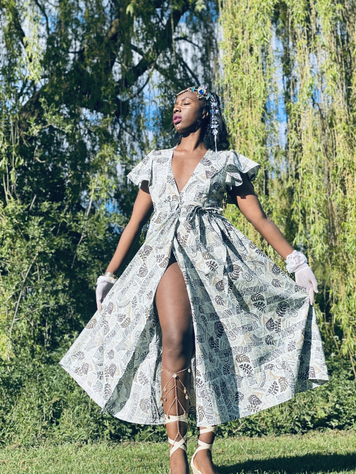 Leafhearted Masi Wrap Dress - One Wear Freedom 