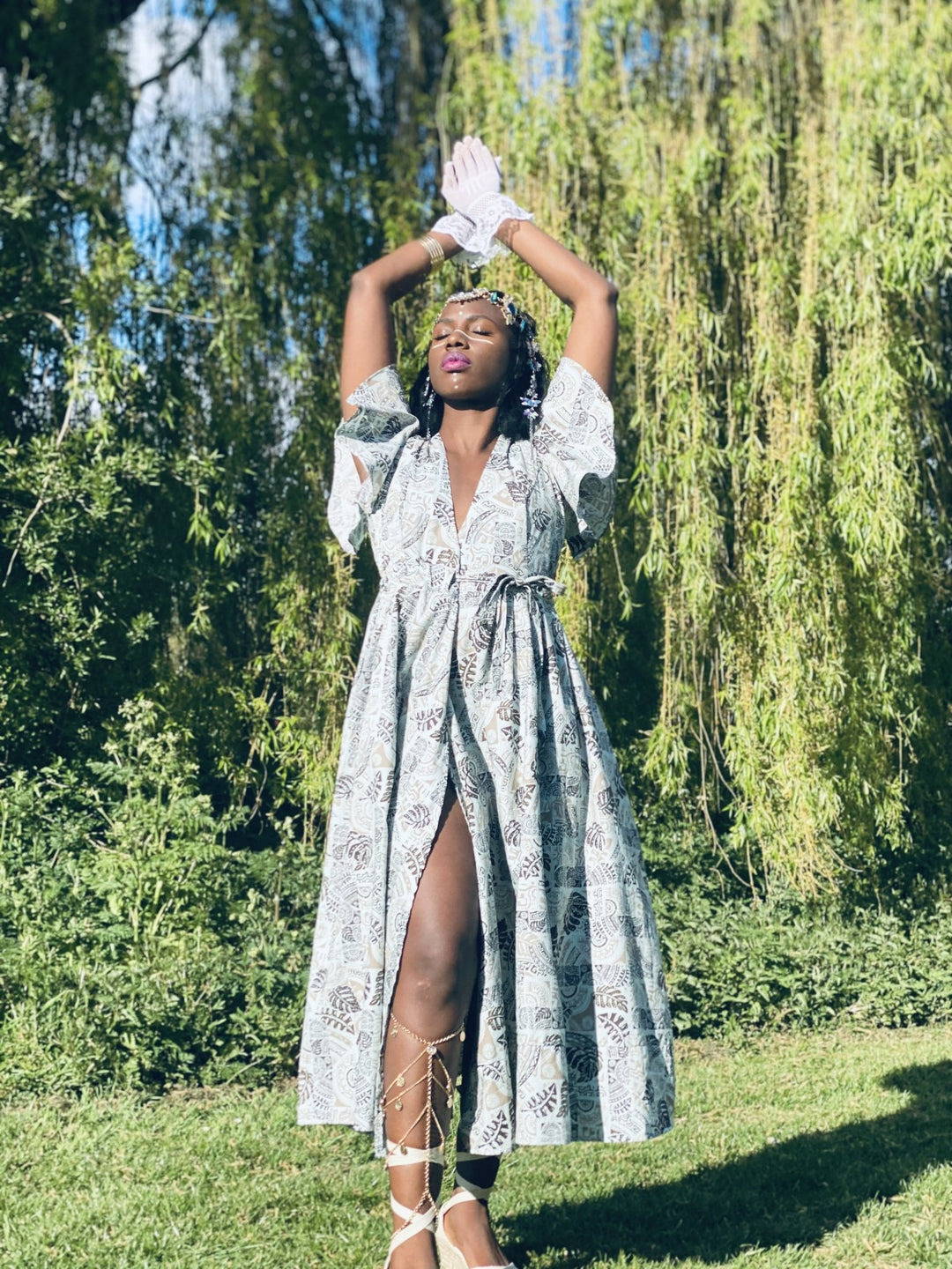 Leafhearted Masi Wrap Dress - One Wear Freedom 