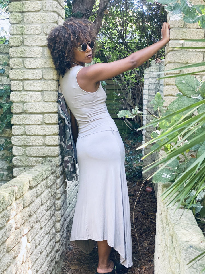 Light Mocha Loca Maxi Dress - One Wear Freedom - Back/Side