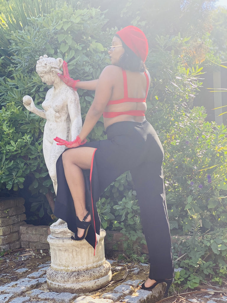 Lightning Struck Black Trousers - One Wear Freedom - Back/Side