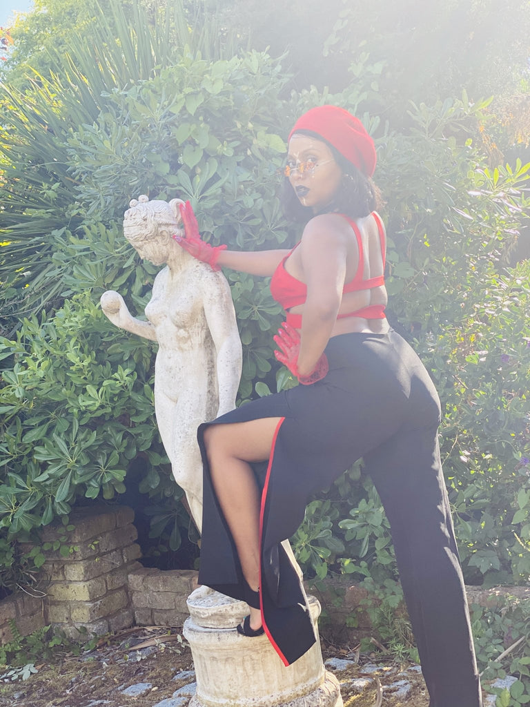 Lightning Struck Black Trousers - One Wear Freedom - Back/Side 2