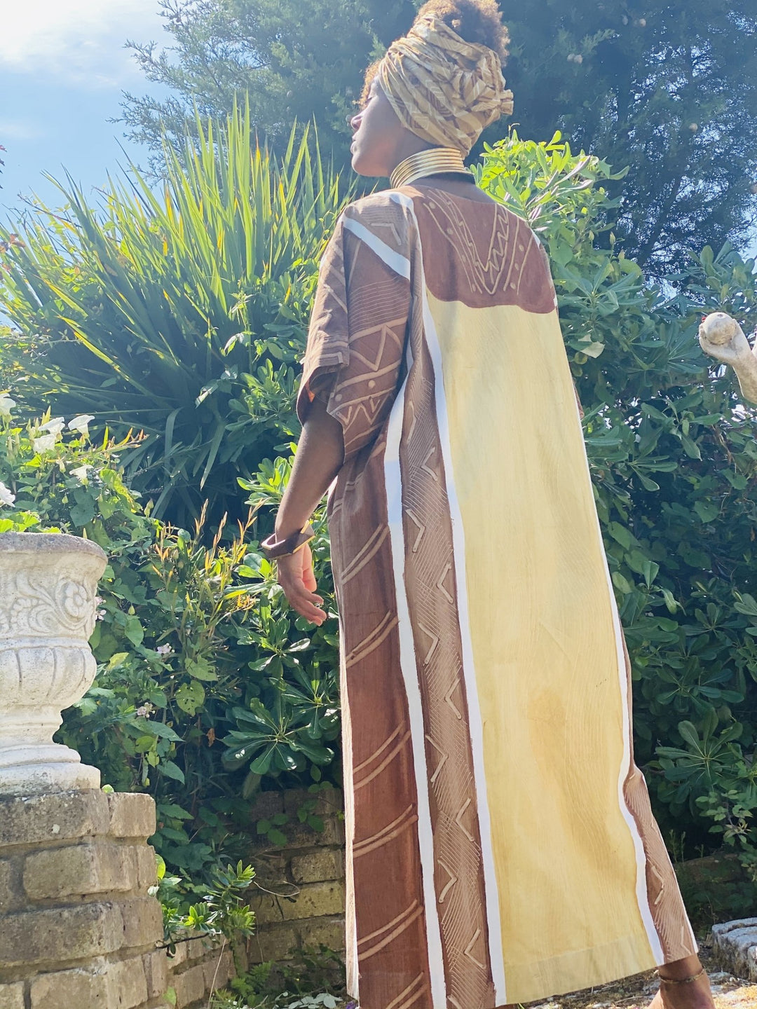 Mama Africa Flax Caftan - One Wear Freedom - Back