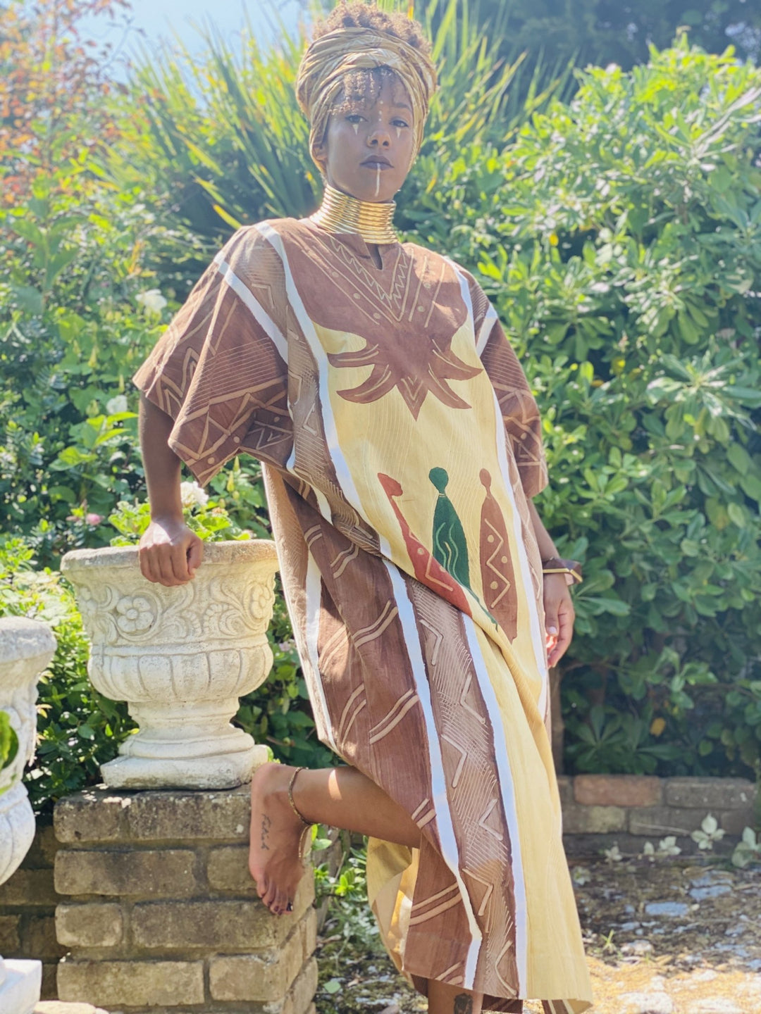 Mama Africa Flax Caftan - One Wear Freedom - Front/Side