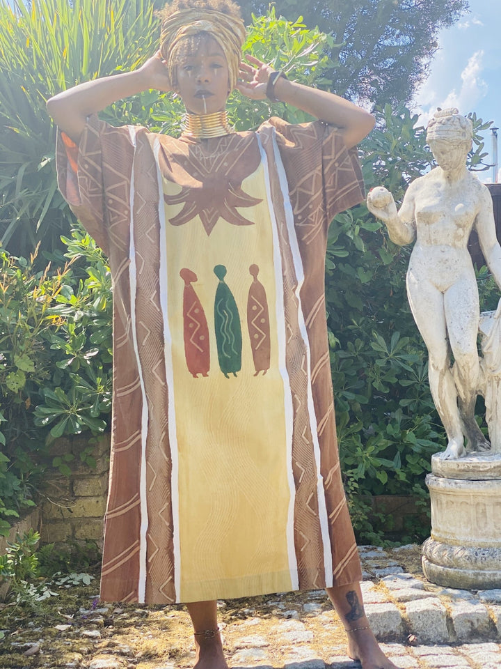 Mama Africa Flax Caftan - One Wear Freedom - Front 2