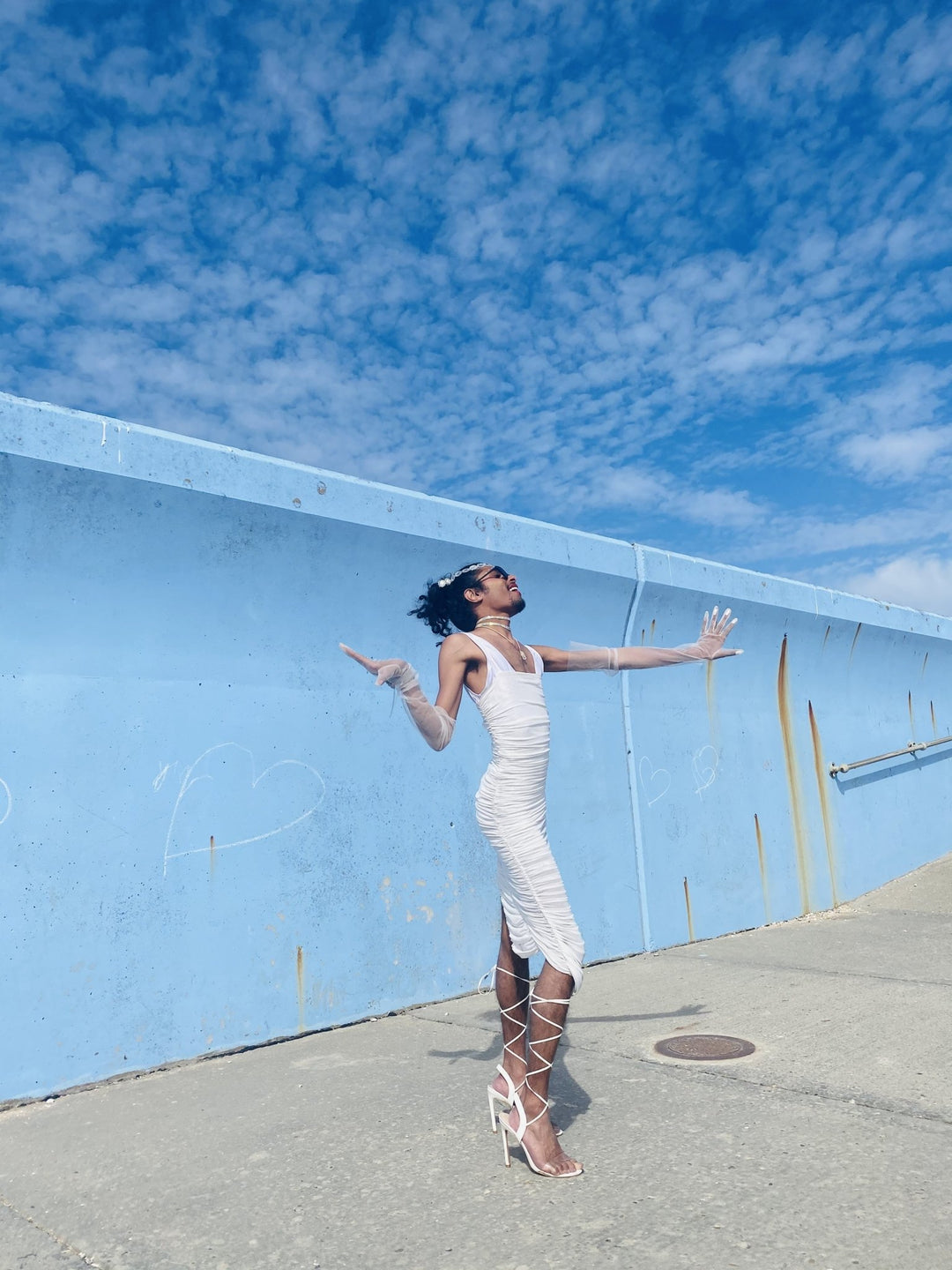 Meshy + Ruched Midi Dress - One Wear Freedom 