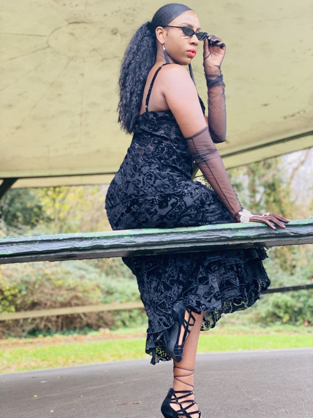 Midnight Crushed Damask Co-ord - One Wear Freedom 