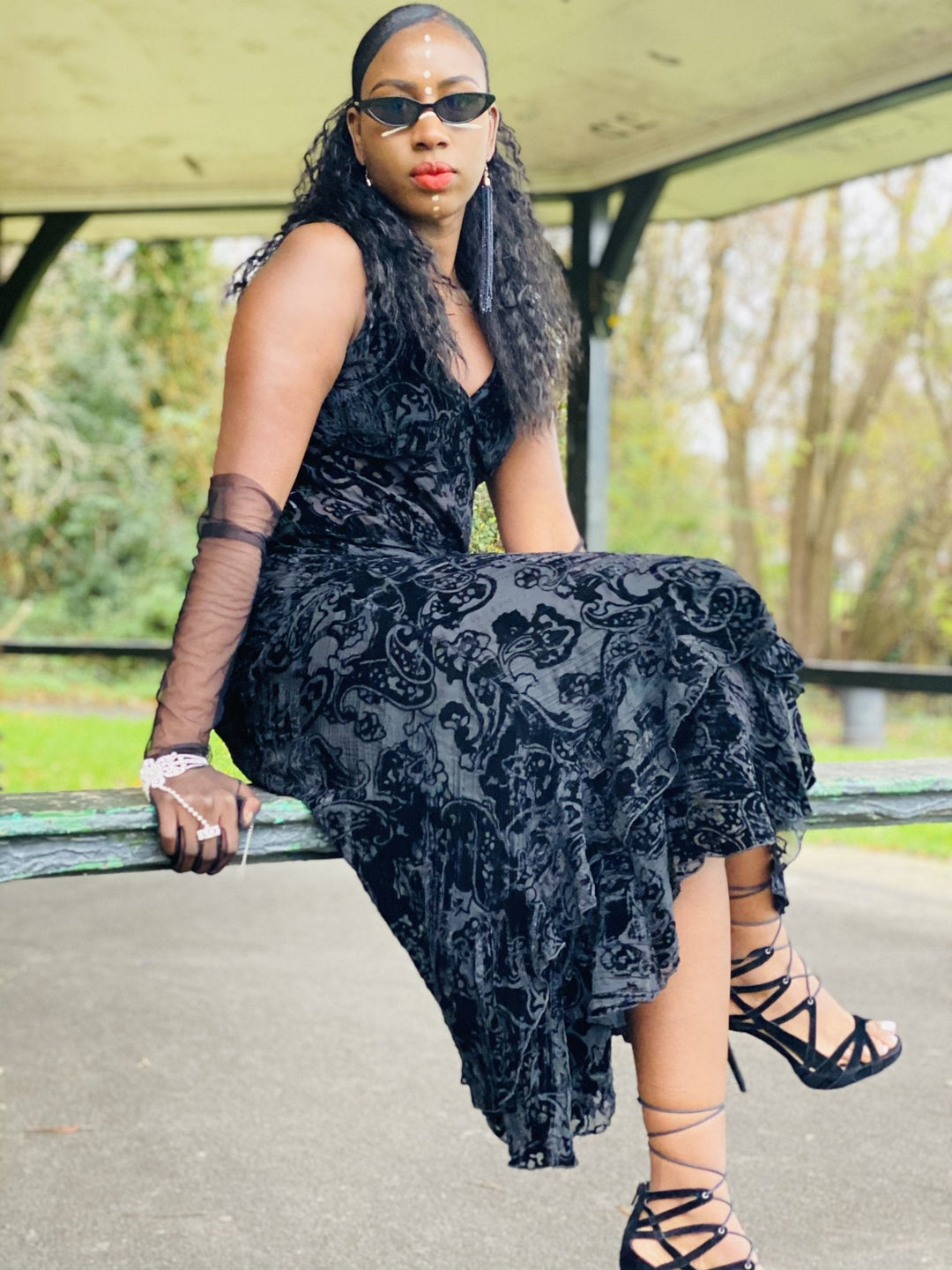 Midnight Crushed Damask Co-ord - One Wear Freedom 
