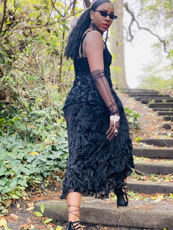 Midnight Crushed Damask Co-ord - One Wear Freedom 