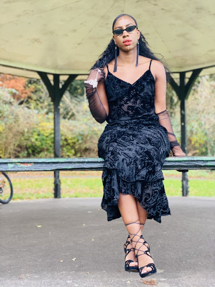 Midnight Crushed Damask Co-ord - One Wear Freedom 