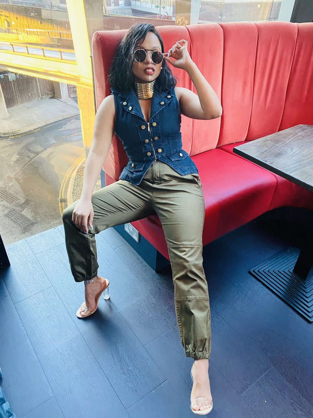 Midnight Denim Waist Coat - One Wear Freedom #product_tags#