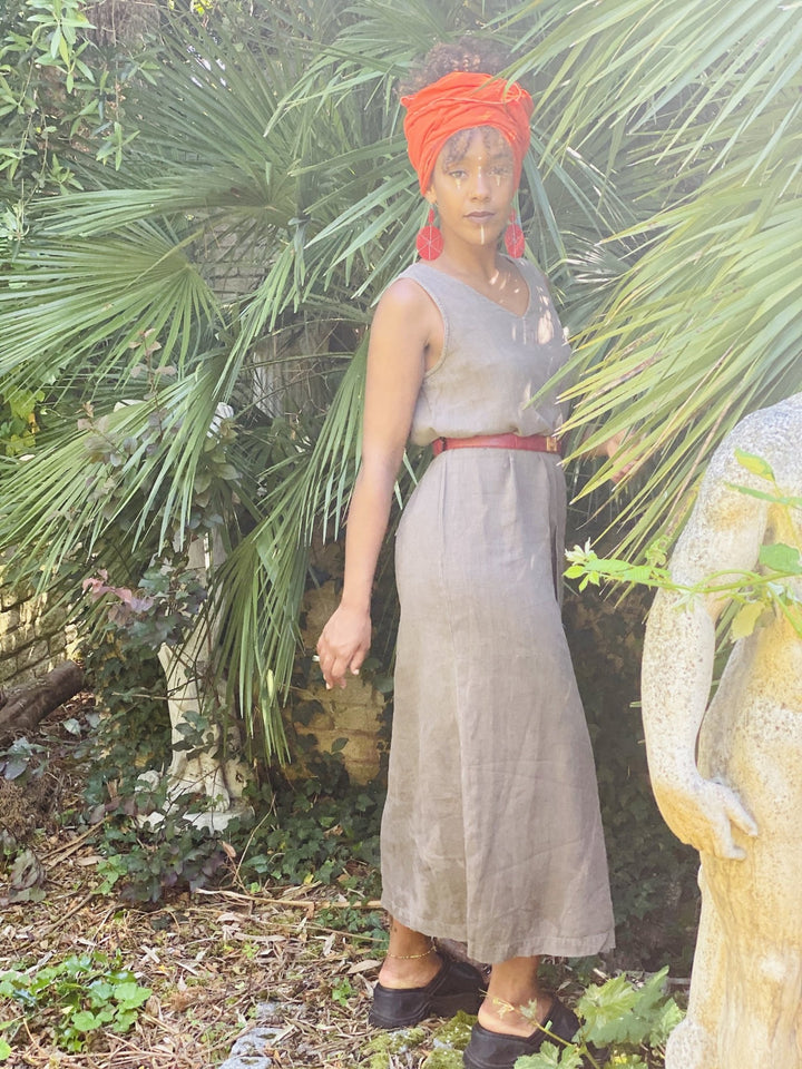 Mocha Loca Flax Wrap Dress - One Wear Freedom 