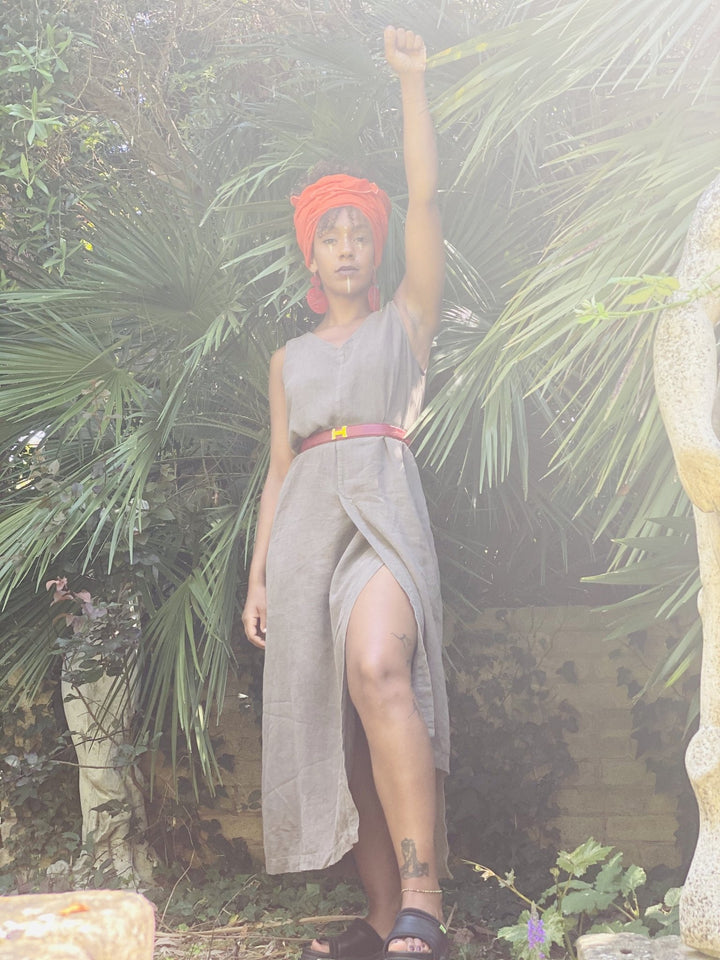 Mocha Loca Flax Wrap Dress - One Wear Freedom 