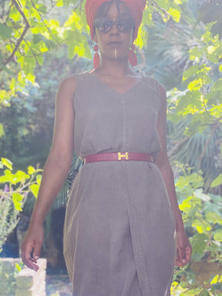 Mocha Loca Flax Wrap Dress - One Wear Freedom 