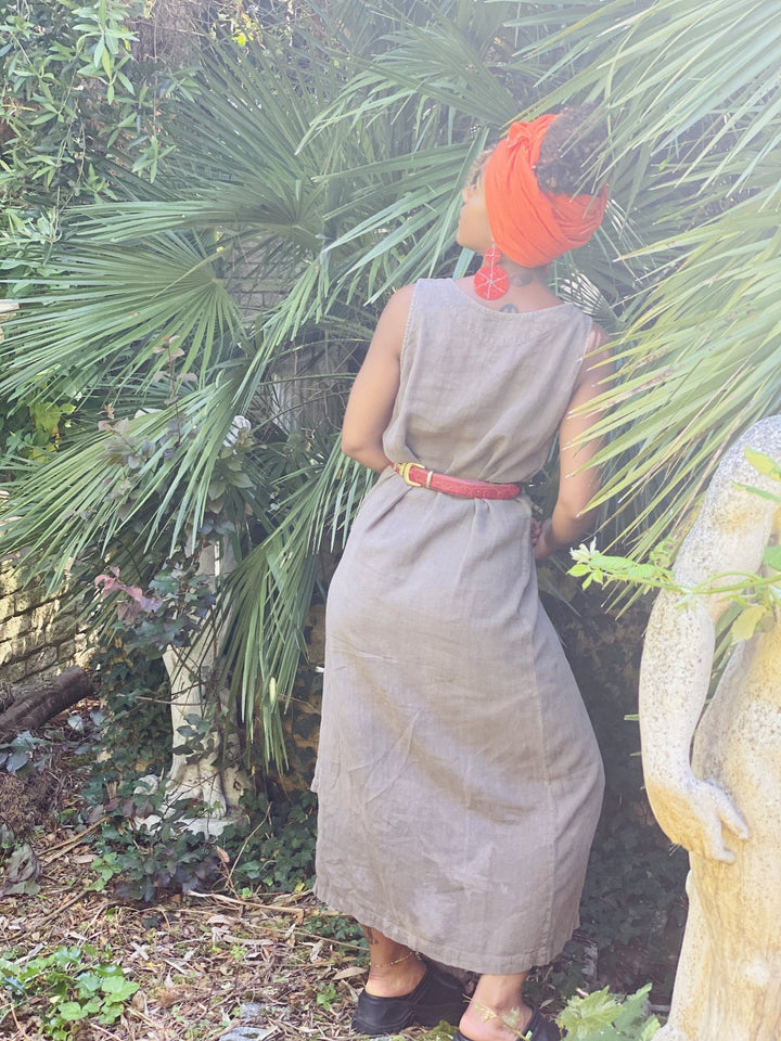 Mocha Loca Flax Wrap Dress - One Wear Freedom 