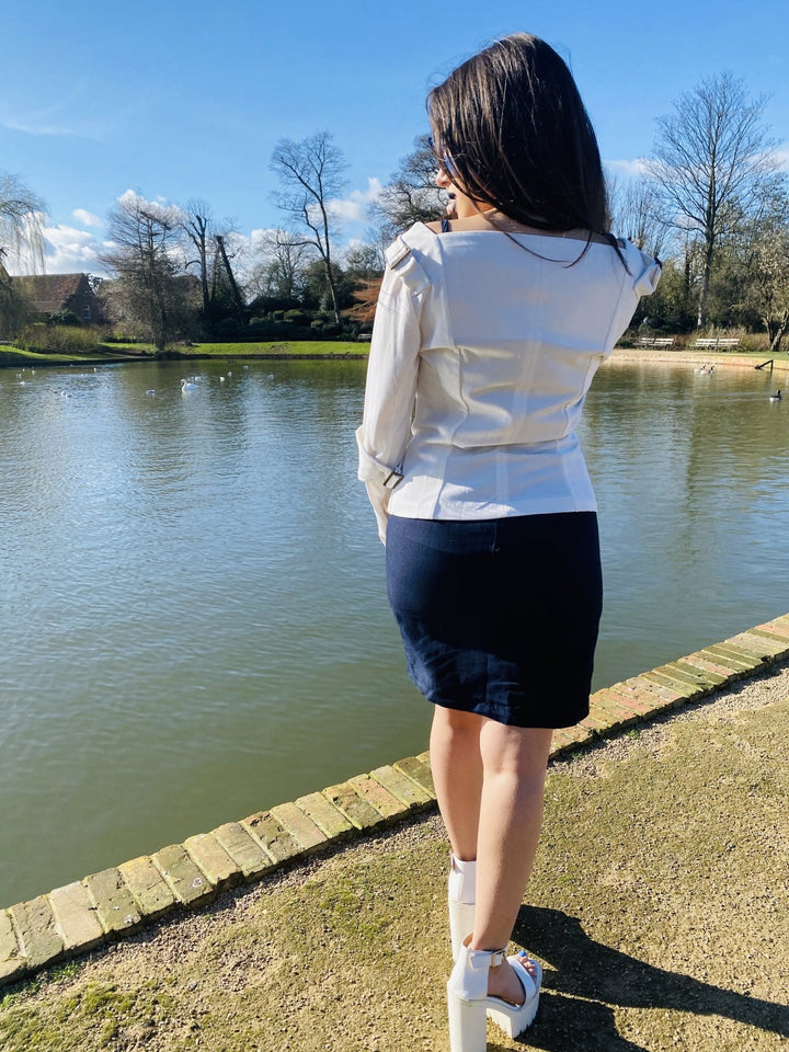 Moonflower Buckle-Up Blazer - One Wear Freedom 