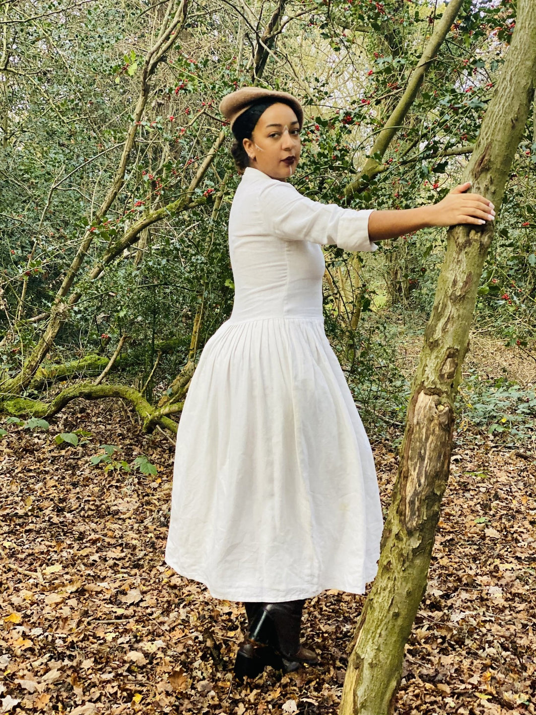 Moonflower Maxi Flax Shirt-Dress - One Wear Freedom 