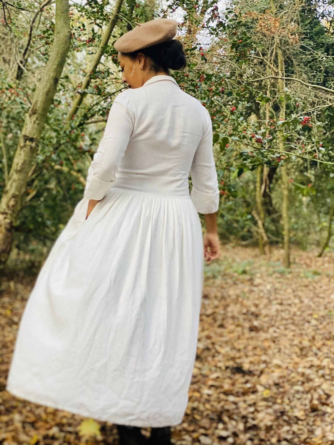 Moonflower Maxi Flax Shirt-Dress - One Wear Freedom 