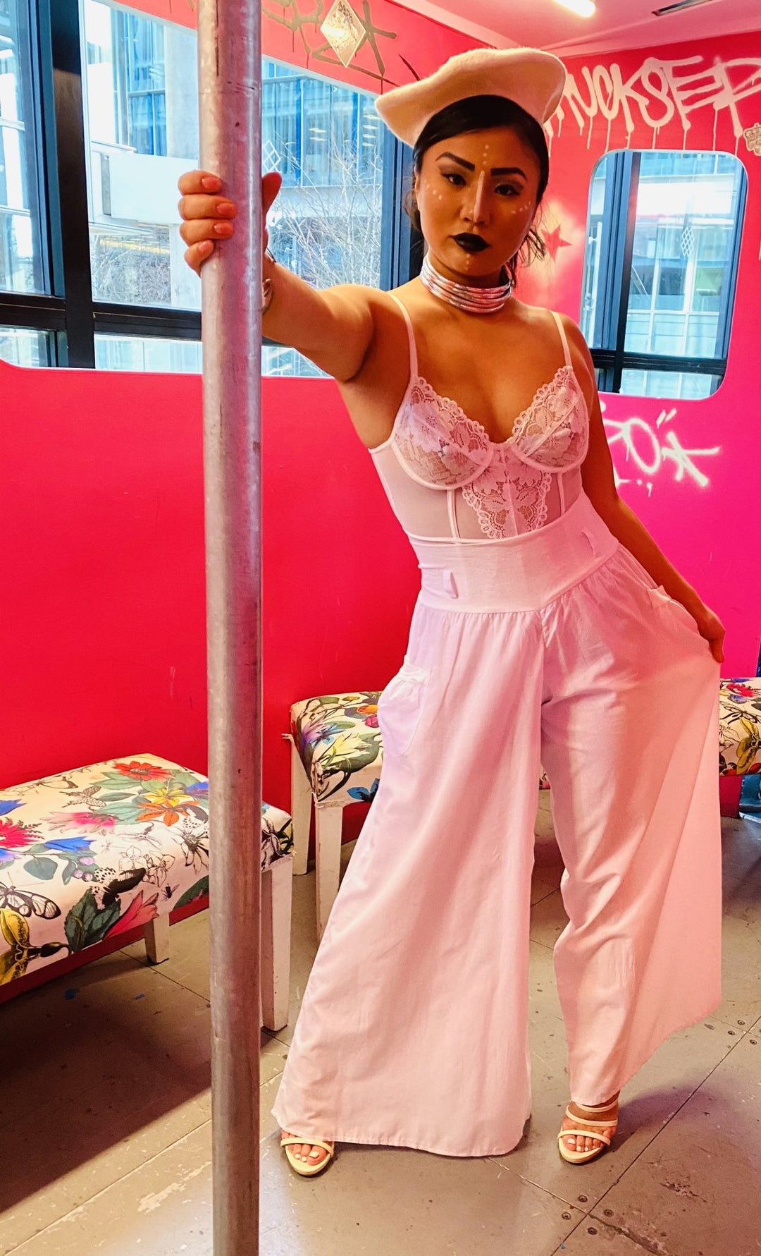 Moonflower Wide Leg Trousers - One Wear Freedom 