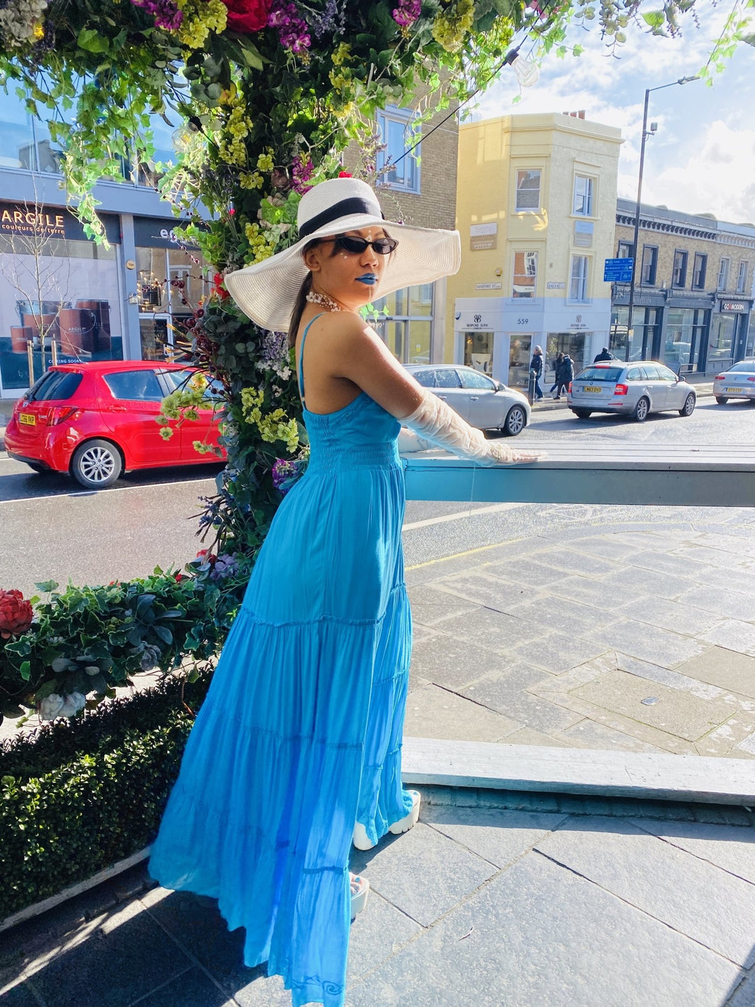 Nigella Maxi Dress with Sequin Borders - One Wear Freedom 