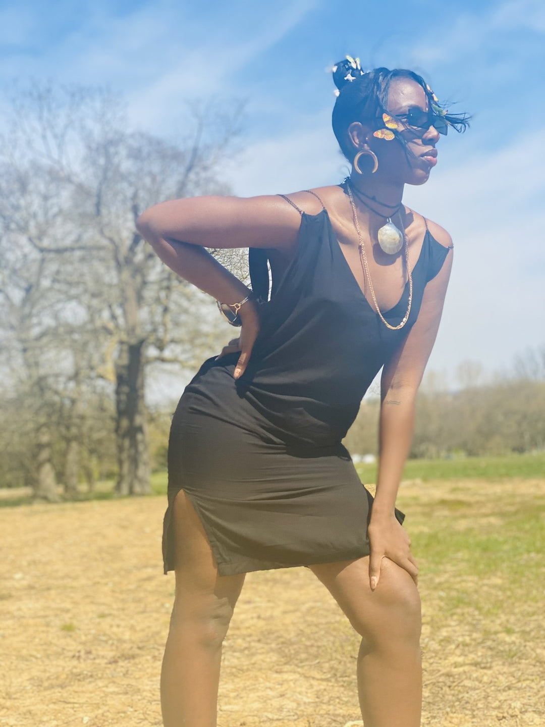 Noir n Chains Shift Dress - One Wear Freedom 
