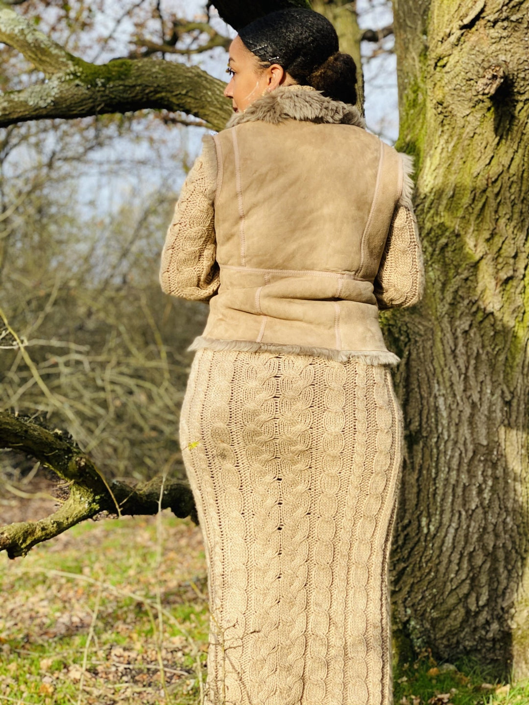 Nude Sheepskin Reversible Waist Coat - One Wear Freedom 