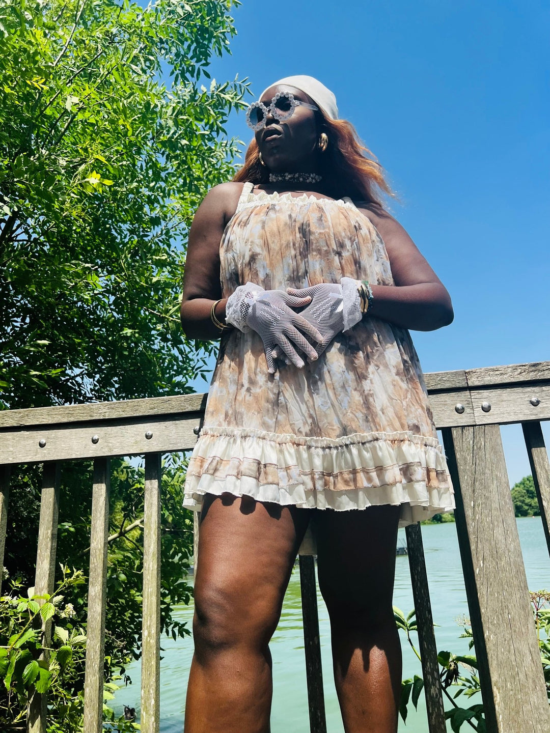 Nude Tie-Dye Babydoll Dress - One Wear Freedom 