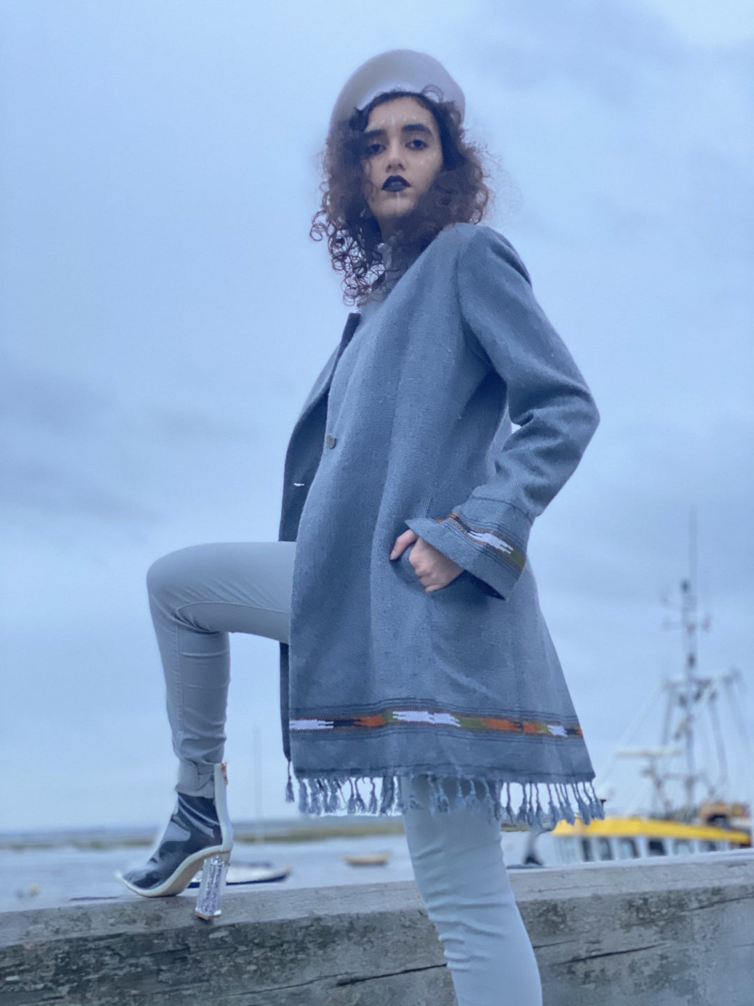 Overcast + Paradise Trim Afghan Coat - One Wear Freedom 