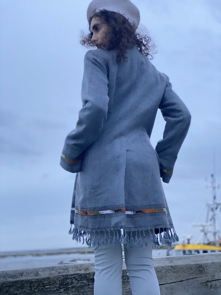 Overcast + Paradise Trim Afghan Coat - One Wear Freedom 