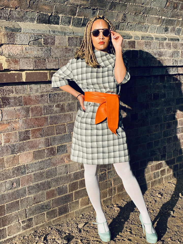 Overcast Plaid Polo Mini Dress - One Wear Freedom 