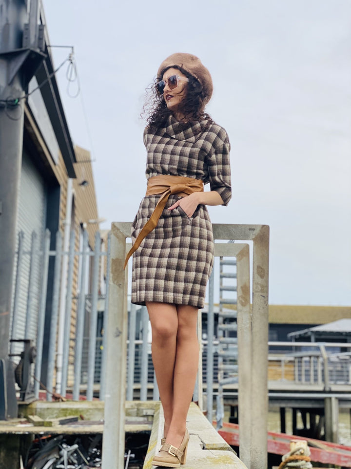 Overcast Plaid Polo Mini Dress - One Wear Freedom 