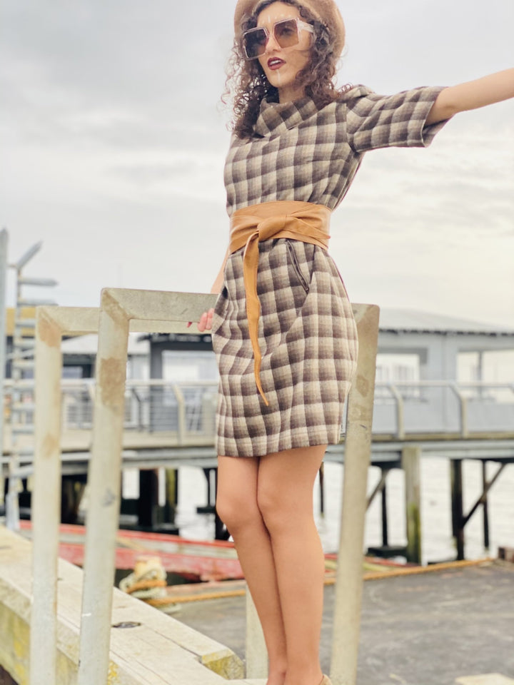 Overcast Plaid Polo Mini Dress - One Wear Freedom 