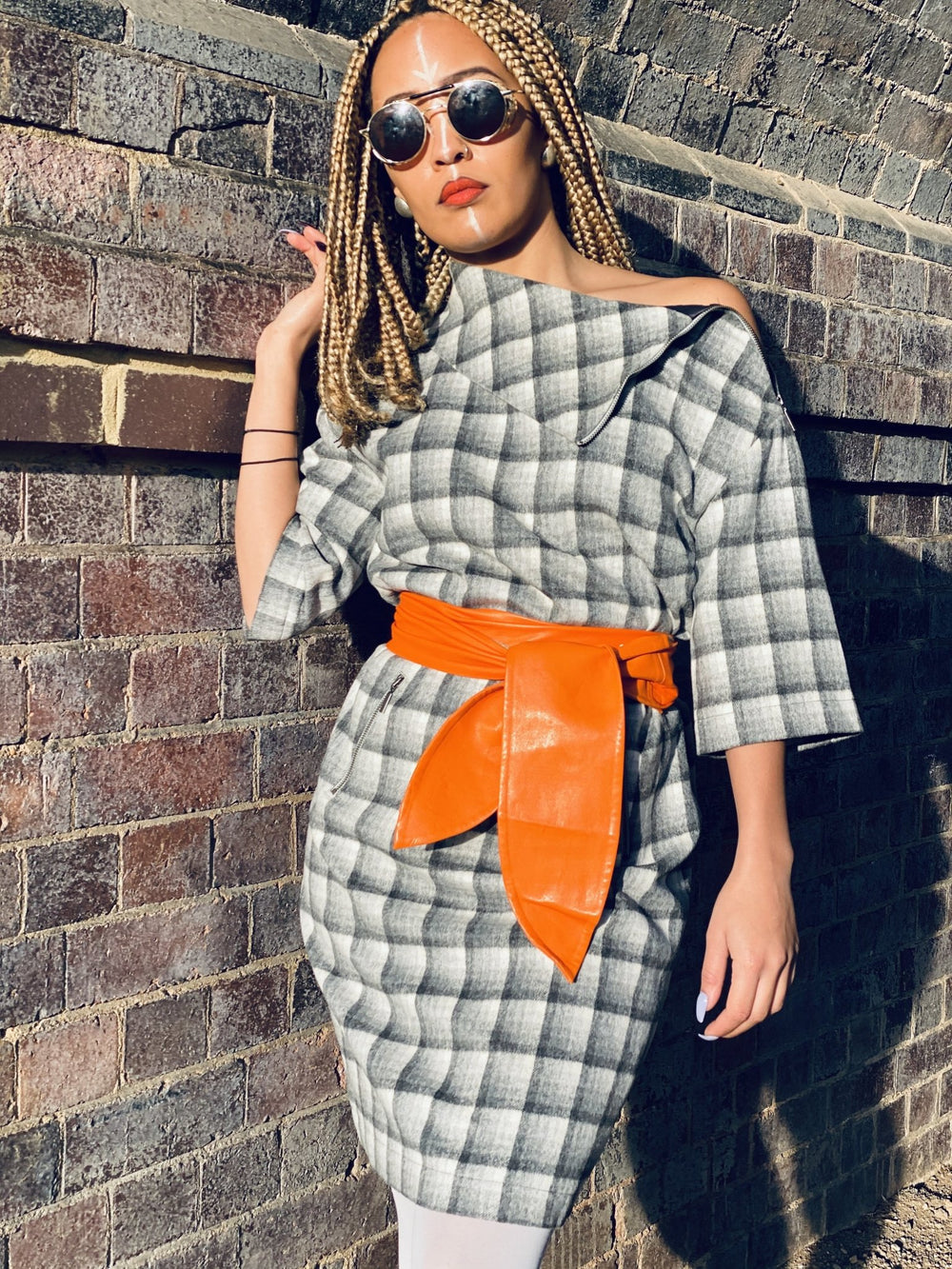 Overcast Plaid Polo Mini Dress - One Wear Freedom #product_tags#