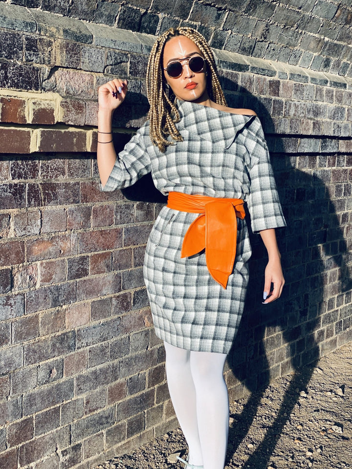 Overcast Plaid Polo Mini Dress - One Wear Freedom 