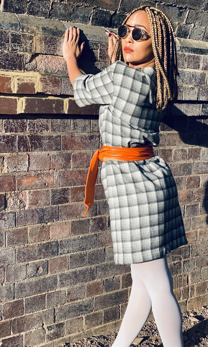 Overcast Plaid Polo Mini Dress - One Wear Freedom 