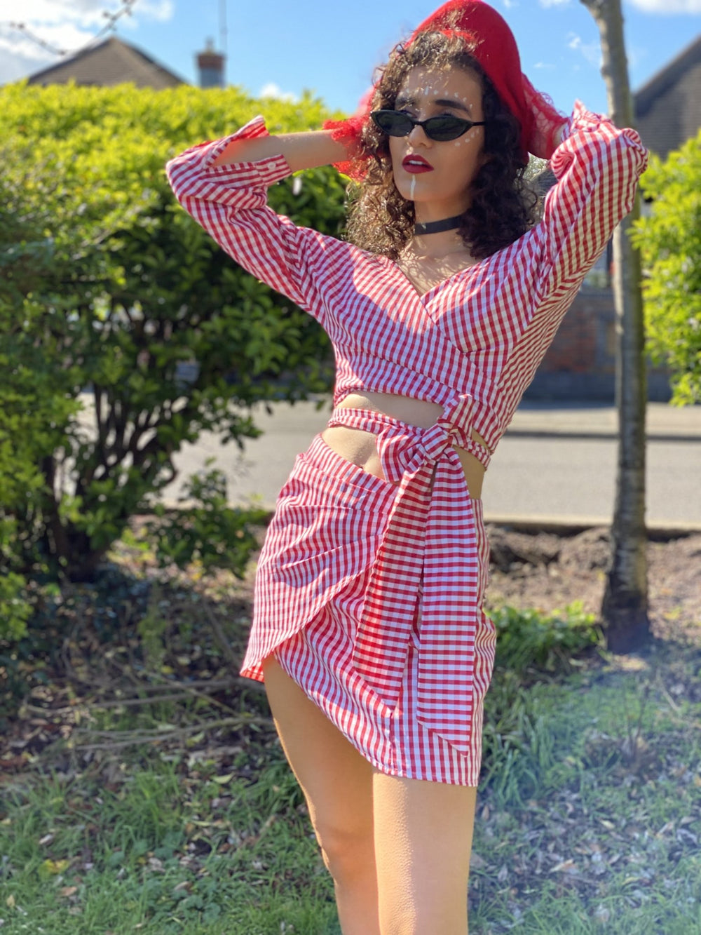 Picnic Barbie Wrap Shirt + Mini Skirt Co-ord - One Wear Freedom #product_tags#