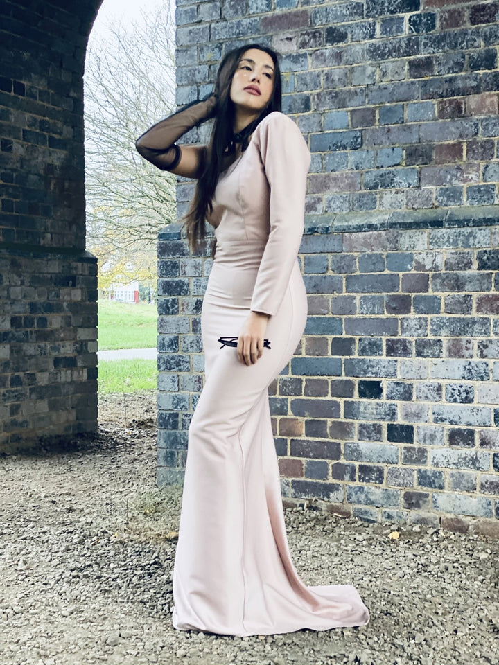 Pink Champagne One-Shoulder Gown - One Wear Freedom 