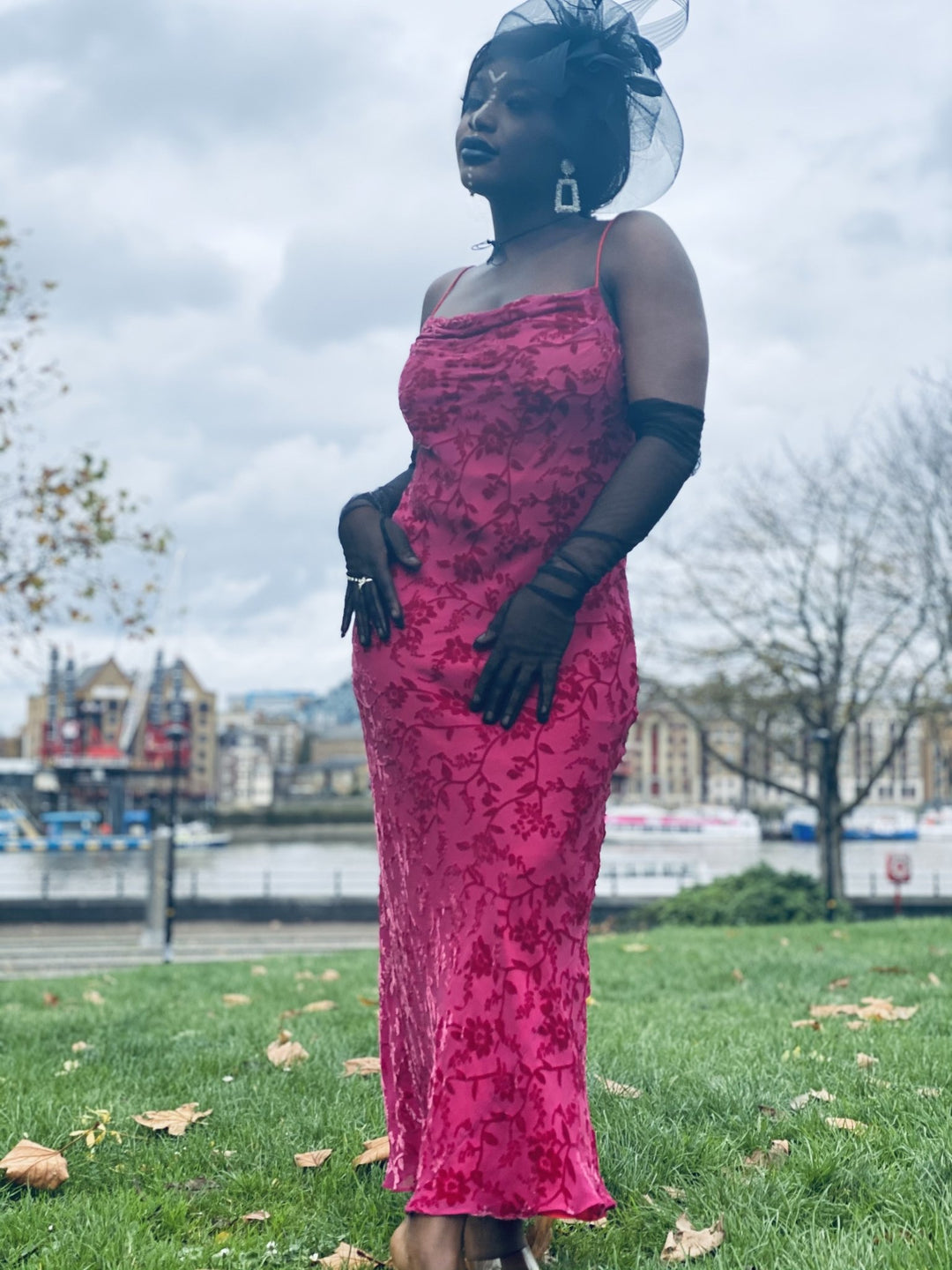 Pretty in Pink Vintage Chiffon + Burnout Velvet Dress - One Wear Freedom 