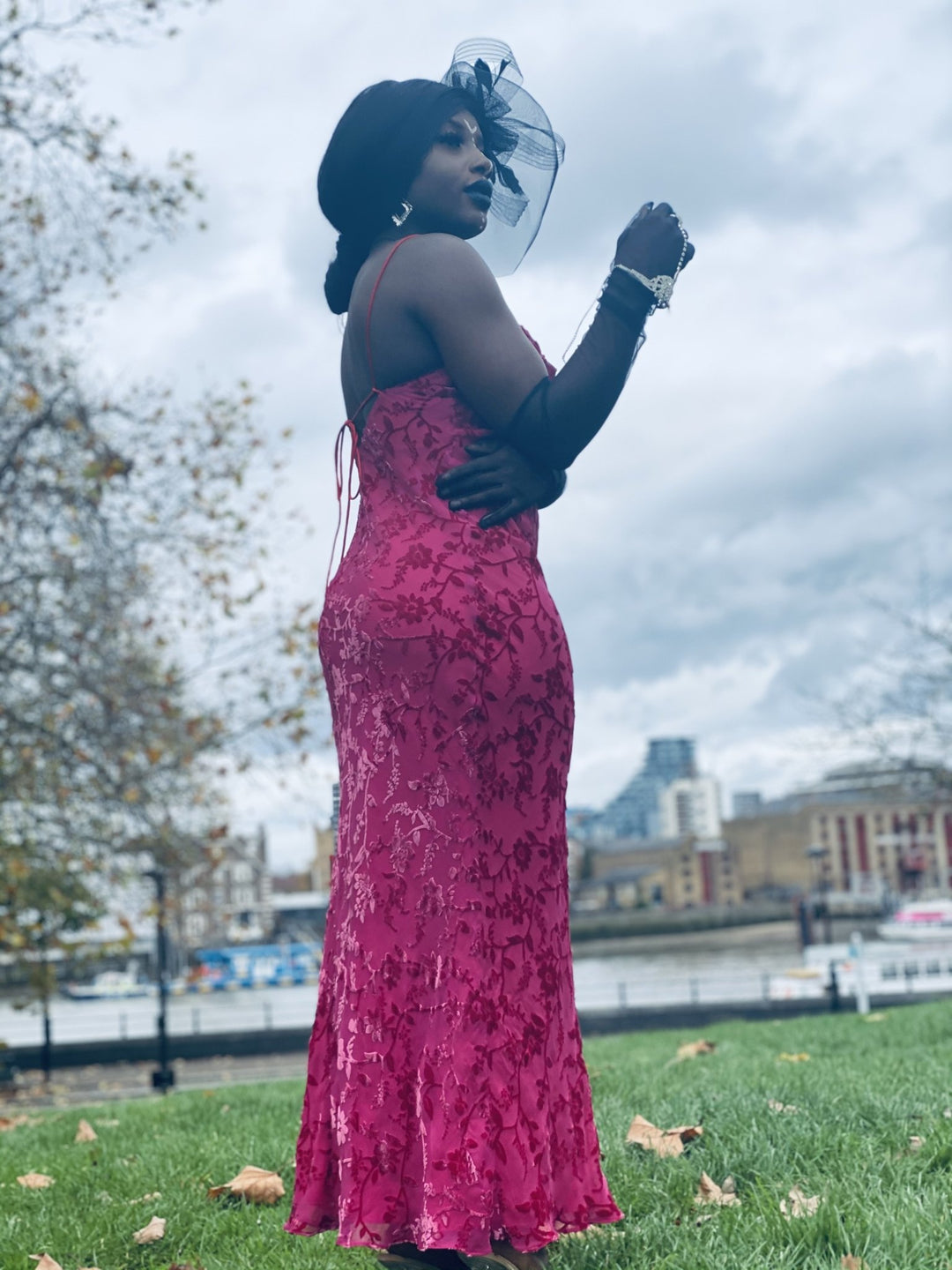 Pretty in Pink Vintage Chiffon + Burnout Velvet Dress - One Wear Freedom 
