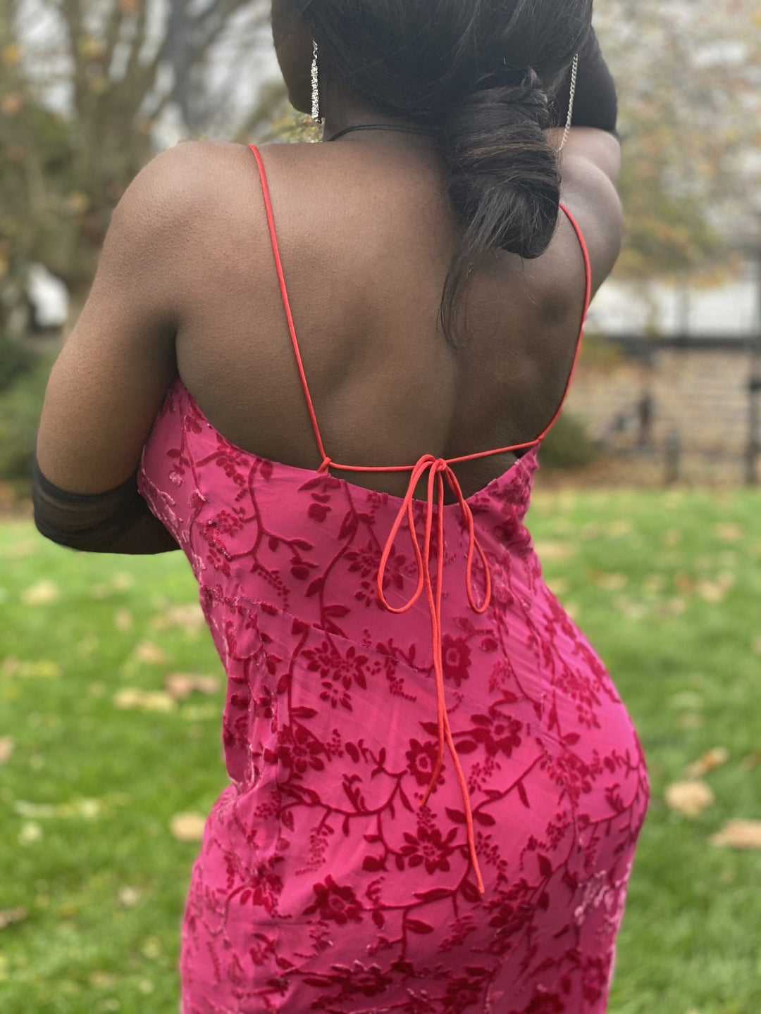 Pretty in Pink Vintage Chiffon + Burnout Velvet Dress - One Wear Freedom 