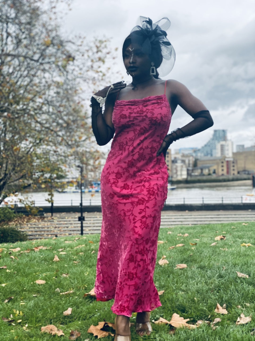Pretty in Pink Vintage Chiffon + Burnout Velvet Dress - One Wear Freedom 