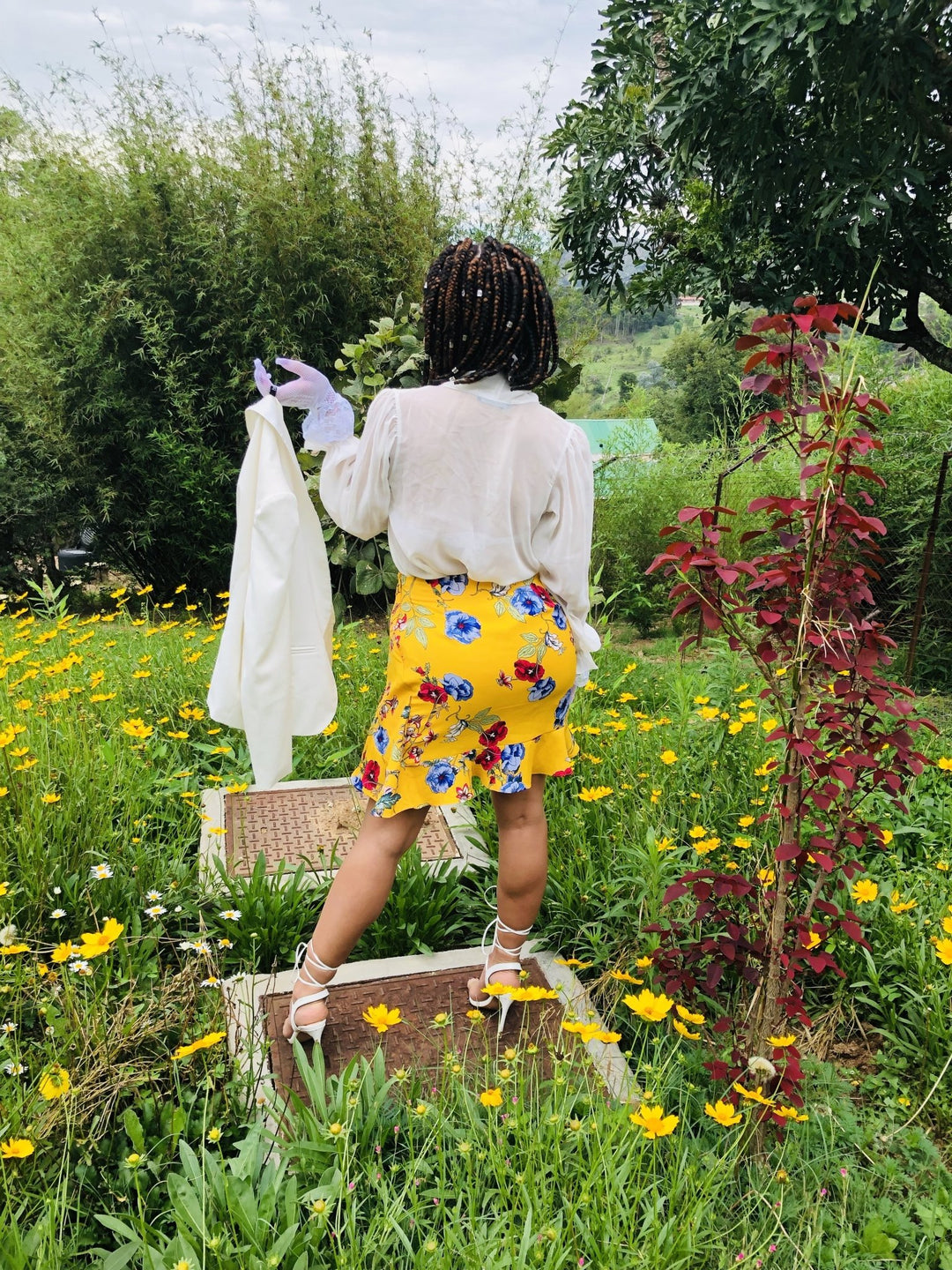 Queen of Pansies Mini Skirt - One Wear Freedom 