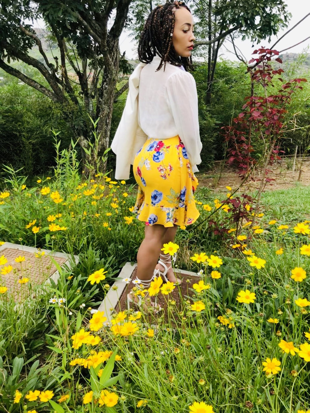Queen of Pansies Mini Skirt - One Wear Freedom 