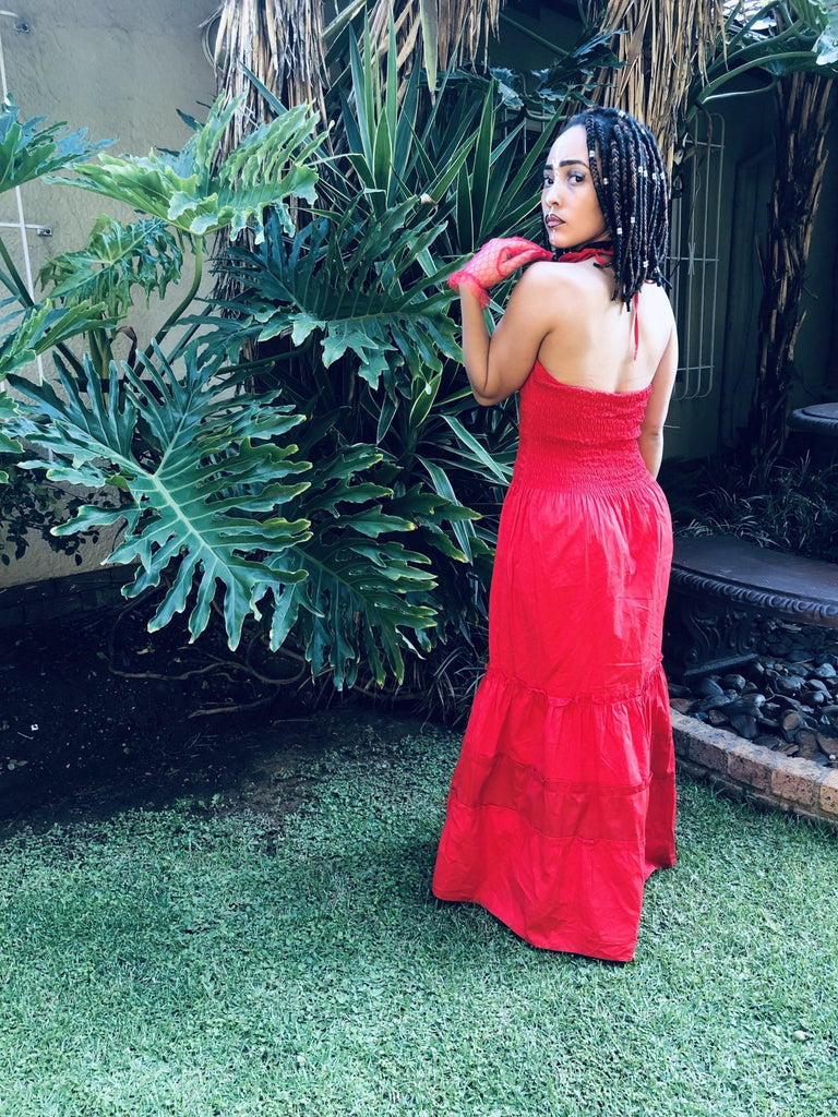 Rocket Red Snapdragon Maxi Dress - One Wear Freedom #product_tags#